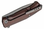 MT01A EB LionSteel Folding nůž OLD BLACK M390 blade, EARTH BROWN aluminum handle