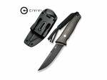 CIVIVI C19046-4 Tamashii pevný nôž 10,3 cm, Black Stonewash, tmavozelená, Micarta, puzdro Kydex