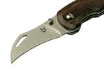 FX-409 FOX knives  SPORA MUSHROOM FOLDING KNIFE STAINLESS STEEL SANDVIK 12C27 SATIN BLADE,EUCALIPTUS