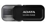 ADATA USB kľúč UV240 64GB čierna (AUV240-64G-RBK) vhodné pre potlač 