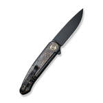 We Knife WE20043-6 Smooth Sentinel zsebkés 7,6 cm, Black Stonewash, titán, szénszál, réz