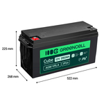AGM12V250AH-J Green Cell Cube AGM VRLA IP54 12V 250Ah karbantartásmentes akkumulátor lakókocsikhoz, 