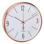 60.3534.51 TFA Rádiem řízené analogové nástěnné hodiny s kovovým rámem měděné barvy