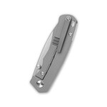QSP Knife QSP127-E1 Puffin Titanium CF vreckový nôž 7,6 cm, Stonewash, šedá, titán, uhlíkové vlákno