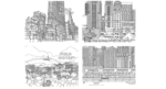 Field Notes FNC-58b Streetscapes Series B: Los Angeles/Chicago skicář, 48 stran
