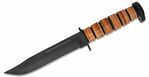 KA-BAR KB-1317 Dog´s Head viacúčelový nôž 18 cm, čierna, kožené krúžky, kožené puzdro