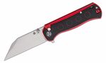 QSP Knife QS149-A1 Swordfish vreckový nôž 9,2 cm, Stonewash, čierno-červená, G10, spona