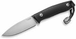 M1 GBK LionSteel Fixed knife m390 blade Black G10 handle, leather sheath, Ti Pearl