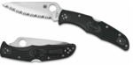 Spyderco C10SBK Endura 4 Lightweight Serrated kapesní nůž 9,5cm, černá, FRN
