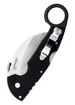 Cold Steel 22C Tiger Claw Sima zsebkés karambit 10 cm, sima él, fekete, G10