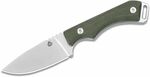 QSP Knife QS124-C Workaholic SK03 Green vnější nůž 8,8 cm, zelená, Micarta, kožené pouzdro
