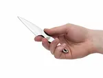 Beavercraft NCK2 Neck Knife nůž na krk 7 cm, Satin, celoocelový, kožené pouzdro