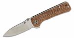 QSP Knife QS131-G Hawk Dark Brown kapesní nůž 8,2 cm, hnědá, Micarta