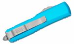 Microtech 232-12TQ UTX-85 Serrated Turquoise automatický nůž 7,6 cm, Stonewash, tyrkysová, hliník 