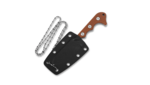 QSP Knife QS125-E Neckmuk Brown nůž na krk 7,3 cm, hnědá, Micarta, pouzdro Kydex