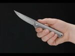 Böker Plus 01BO297DAM Kwaiken Flipper Damast kapesní nůž 9 cm, damašek, titan