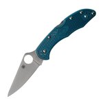 Spyderco C11FPK390 Delica 4 Lightweight K390 zsebkés 7.4 cm, szatén, kék, francia