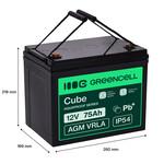 Green Cell AGM12V75AH-J VRLA zselés akkumulátor 12V 75Ah 