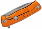 ROK A OS LionSteel ROK ORANGE Aluminum nůž, RotoBlock, satin finish blade M390