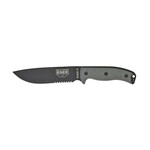 ESEE-6S-KO Serrated univerzálny nôž 16,5cm, čierna, šedá, Micarta bez puzdra