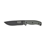 ESEE-6S-KO Serrated univerzální nůž 16,5cm, černá, šedá, Micarta bez pouzdra