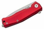 MT01A RS LionSteel Folding nůž STONE WASHED M390 blade, RED aluminum handle