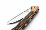 LionSteel SK01 BR Skinny vreckový nôž 8,4 cm, Stonewash, bronz, tmavozlatá, titán, uhlíkové vlákno