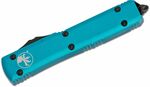 Microtech 122-2TQ Ultratech Turquoise Partial Serrated automatický nůž 8,8cm, černá, tyrkys, hliník