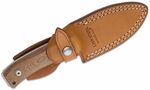 M4 CVN LionSteel Fixed Blade M390 satin Natural CANVAS Handle, leather sheath