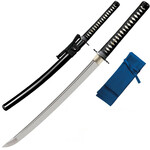 Cold Steel 88BWWK Wakizashi Long Handle japonský meč 53,3 cm, dřevo/kůže/hedvábí, dřevěné pouzdro
