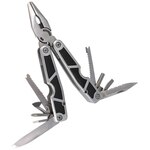 44172 Herbertz Multi-Tool Allrounder multifunkčný nástroj, nerez, čierna, plast, puzdro, 11 bitov