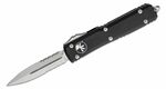 Microtech 122-11 Ultratech Partial Serrated automatický nôž 8,8 cm, Stonewash, čierna, hliník