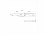 Tramontina 22315/108 Dynamic kuchynský nôž 20cm, prírodné drevo/blister