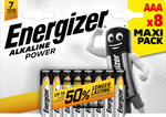 Energizer Alkaline Power AAA / LR03 E92 BP 8 alkalické mikrotužkové baterie 8ks 7638900410662