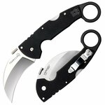 Cold Steel 22C Tiger Claw Sima zsebkés karambit 10 cm, sima él, fekete, G10