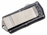 Microtech 157-10AP Exocet Apocalytic automata kés 5 cm, fekete, alumínium, pénzcsipesz