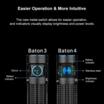 Baton 4 Premium Edition OLIGHT 650mAh 3.6V IMR16340
Rechargeable Lithium Battery