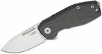 LionSteel NA01 CF NANO zsebkés 6,5 cm, szatén, fekete, szénszálas, titán