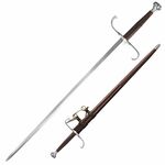 Cold Steel 88HTB Német Long Sword gyűjthető hosszú kard 90,2 cm, bőr, bőr hüvely