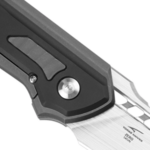 Kizer Ki3664A2 Zero zsebkés 8,2 cm, kézzel csiszolt, fekete, alumínium, titán 