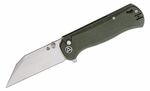 QSP Knife QS149-B1 Swordfish vreckový nôž 9,2 cm, Stonewash, zelená, Micarta, spona