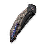 We Knife WE22008B-1 Merata vreckový nôž 9,4 cm, Black Stonewash, titán, meď, uhlíkové vlákno, LE