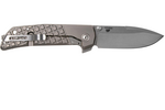 MKM MK MM-GCT MAXIMO vreckový nôž 8,2 cm, Stonewash, titán, zelená Canvas Micarta