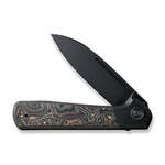 We Knife WE20050-2 Soothsayer vreckový nôž 8,8 cm, Black Stonewash, titán, meď, uhlíkové vlákno