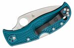 Spyderco C262SBLK390 LeafJumper Blue Lightweight kapesní nůž 7,8 cm, zoubkování, modrá, FRN