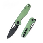 Kubey KU324B Doris Jade Black kapesní nůž 8,3 cm, černá, zelená, G10, spona