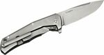 TRE GY LionSteel Folding knife, M390 blade, Titanium handle GREY Acc. IKBS wood KIT box