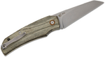 MKM MK IC-GC ICE vreckový nôž 6,5 cm, Stonewash, zeleno-sivá, Micarta