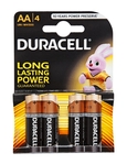 Duracell Basic MN1500 AA BL4 LR6 1,5V tužkové baterie 4ks 5000394076952
