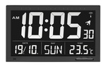 60.4505 TFA Rádiem řízené digitální XL hodiny s teploměrem, černé